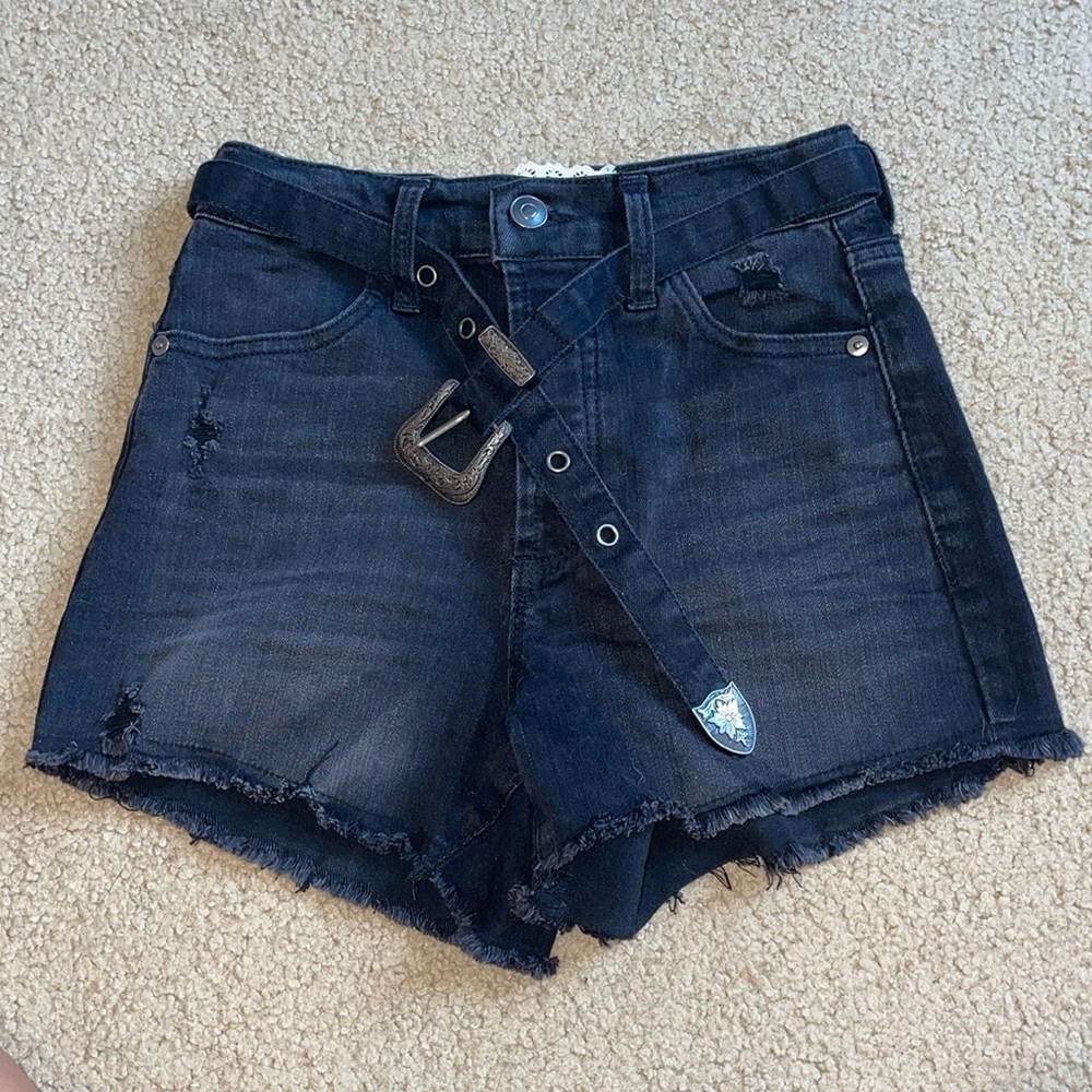 Altar’d State Black Western Belt Short